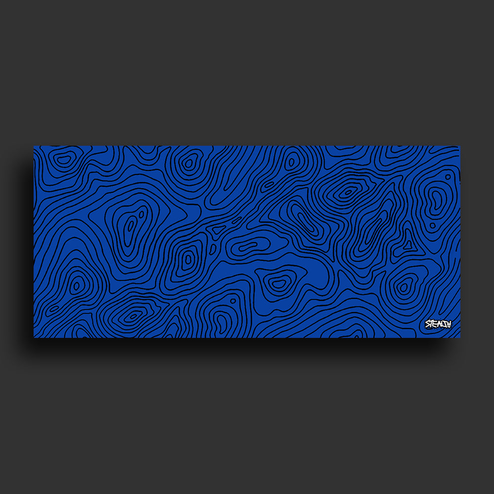 Stealth Gaming - Dark Blue Topo Mouse Pad