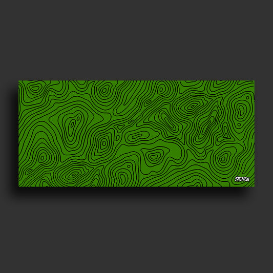 Stealth Gaming - Dark Green Topo Mouse Pad