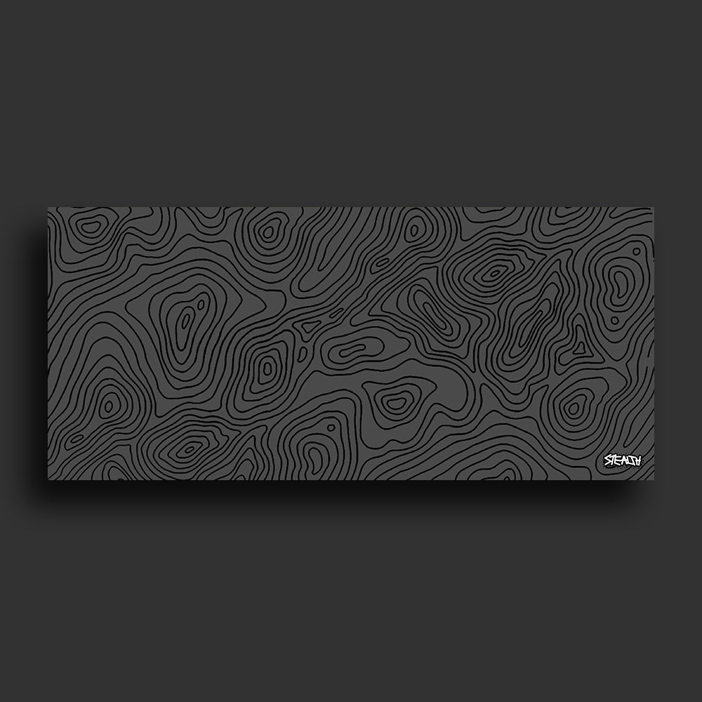 Stealth Gaming - Dark Grey Topo Mouse Pad