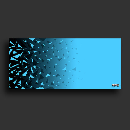 Stealth Gaming - Light Blue Black-Shatter Mouse Pad