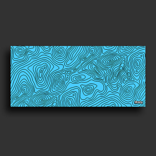 Stealth Gaming - Light Blue Topo Mouse Pad