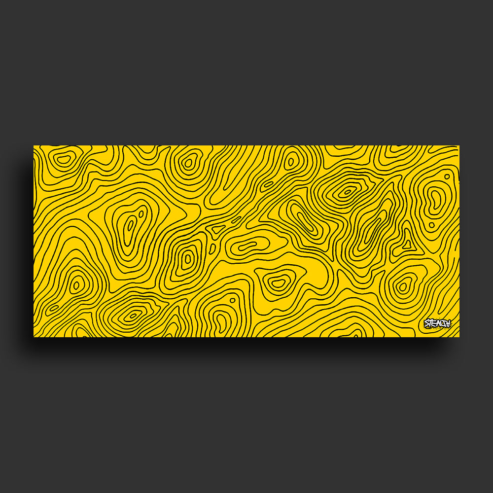 Stealth Gaming - Yellow Topo Mouse Pad